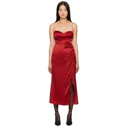 Red Marguerite Midi Dress 241892F054005