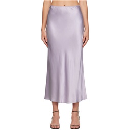 Purple Layla Midi Skirt 232892F093007