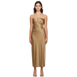 Gold Nevaeh Maxi Dress 232892F055006