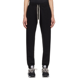 Black Midweight Sweatpants 241027M190004