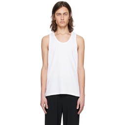 White Lightweight Tank Top 241027M214003