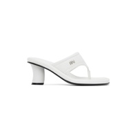 White Padded Heeled Sandals 231191F125023