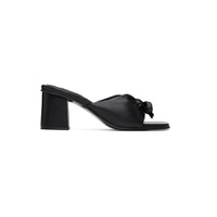 Black Bow Heeled Sandals 231191F125013