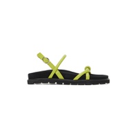 Green Knotted Sandals 231191F124005