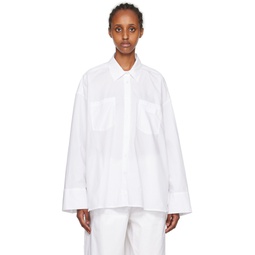 White Oversized Shirt 232985F109003