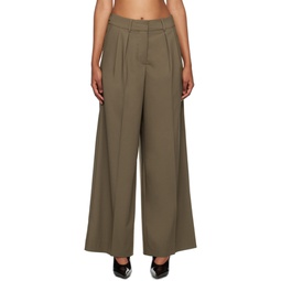 Brown Wide Trousers 232985F087000
