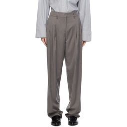Gray Suiting Trousers 232985F087021