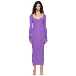 Purple Dense Midi Dress 231985F054003