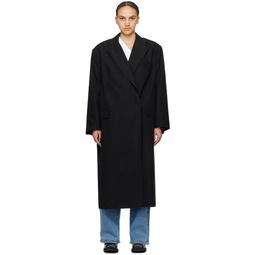 Black Oversized Coat 241985F059000