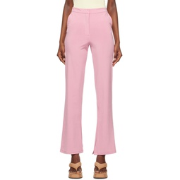 Pink Bootcut Trousers 231985F086008