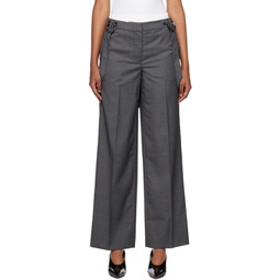 Gray Suspender Trousers 232985F087012