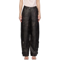 SSENSE Exclusive Brown Leather Pants 241985F084006