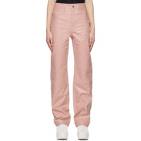 Pink Lynn Leather Trousers 222985F084014