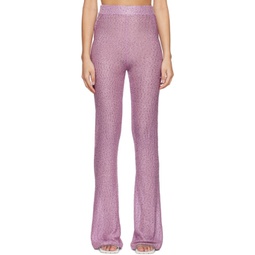 Purple Sequin Lounge Pants 231985F086005