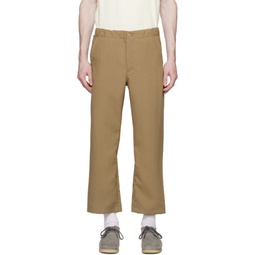 Brown Water Repellent Trousers 231060M191003