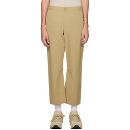 Beige Drawstring Trousers 222060M191000