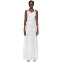 White Barb Maxi Dress 241639F055003