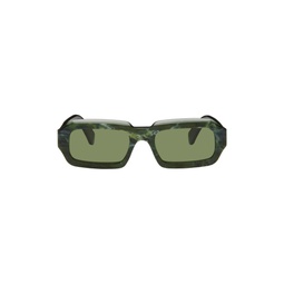 Green Fantasma Sunglasses 241191M134049
