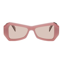 Pink & Burgundy Tempio Sunglasses 241191M134001