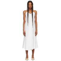 White Strap Midi Dress 241144F054018