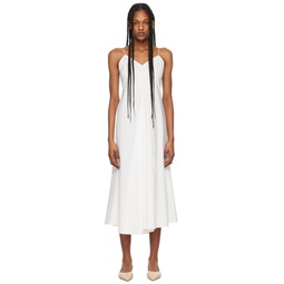 White Strap Midi Dress 241144F054018