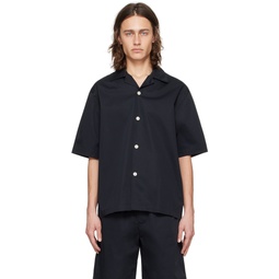 Black Camp Collar Shirt 241144M192009