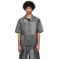 Gray Jacquard Shirt 241144M192007