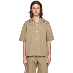 Beige Camp Collar Shirt 241144M192010