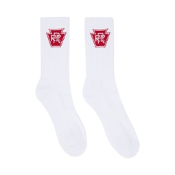 White Triple R Sport Socks 232923M220013