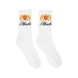 White Crest Socks 241923M220012