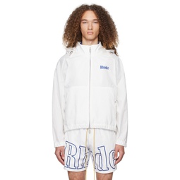 White Paneled Track Jacket 241923M180001