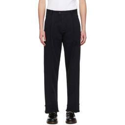 Black Cover Up Trousers 241223M191003