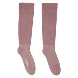 Pink Knee High Socks 241232M220014