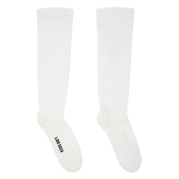 White Knee High Socks 241232M220015