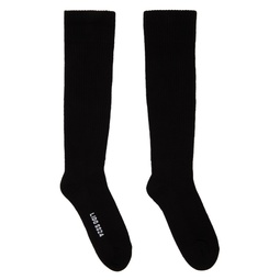 Black Knee High Socks 241232M220012