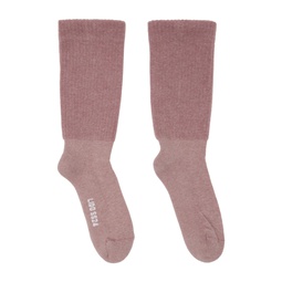 Pink Mid Calf Socks 241232M220019