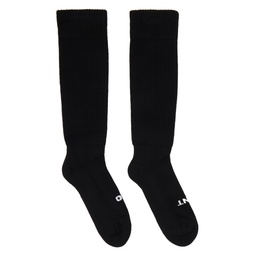 Black So Cunt Socks 241232M220002