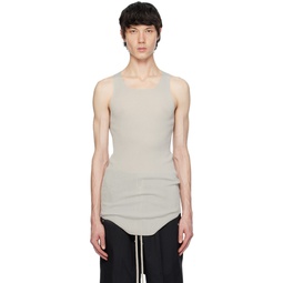 Off White Ribbed Tank Top 241232M214006