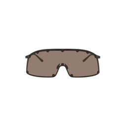 Black   Brown Shielding Sunglasses 241232M134011