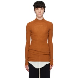 Orange Lupetto Sweater 241232M201023