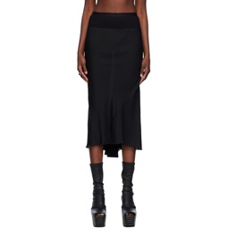 Black A Line Midi Skirt 241232F092003