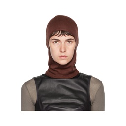 Brown Cashmere Balaclava 222232F014002