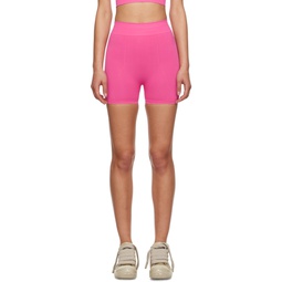 Pink Seamless Shorts 231232F088025