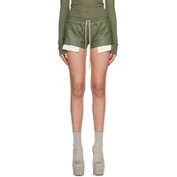 Green Boxer Leather Shorts 231232F088007