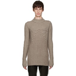 Gray   Off White Level Lupetto Sweater 222232M201023