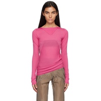 Pink Column Sweater 231232F096006