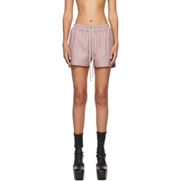 Pink Gabe Leather Shorts 241232F088012