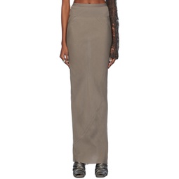 Gray Long Coda Maxi Skirt 241232F093020