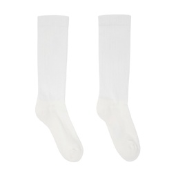 White Lido Socks 241126M220007