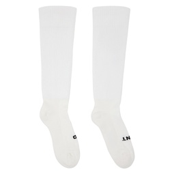 White So Cunt Socks 241126M220003